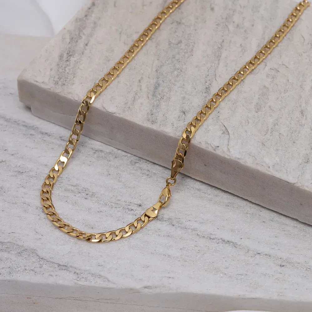 CORRENTE MASCULINA M ELOS GRUMET BANHO OURO 18K