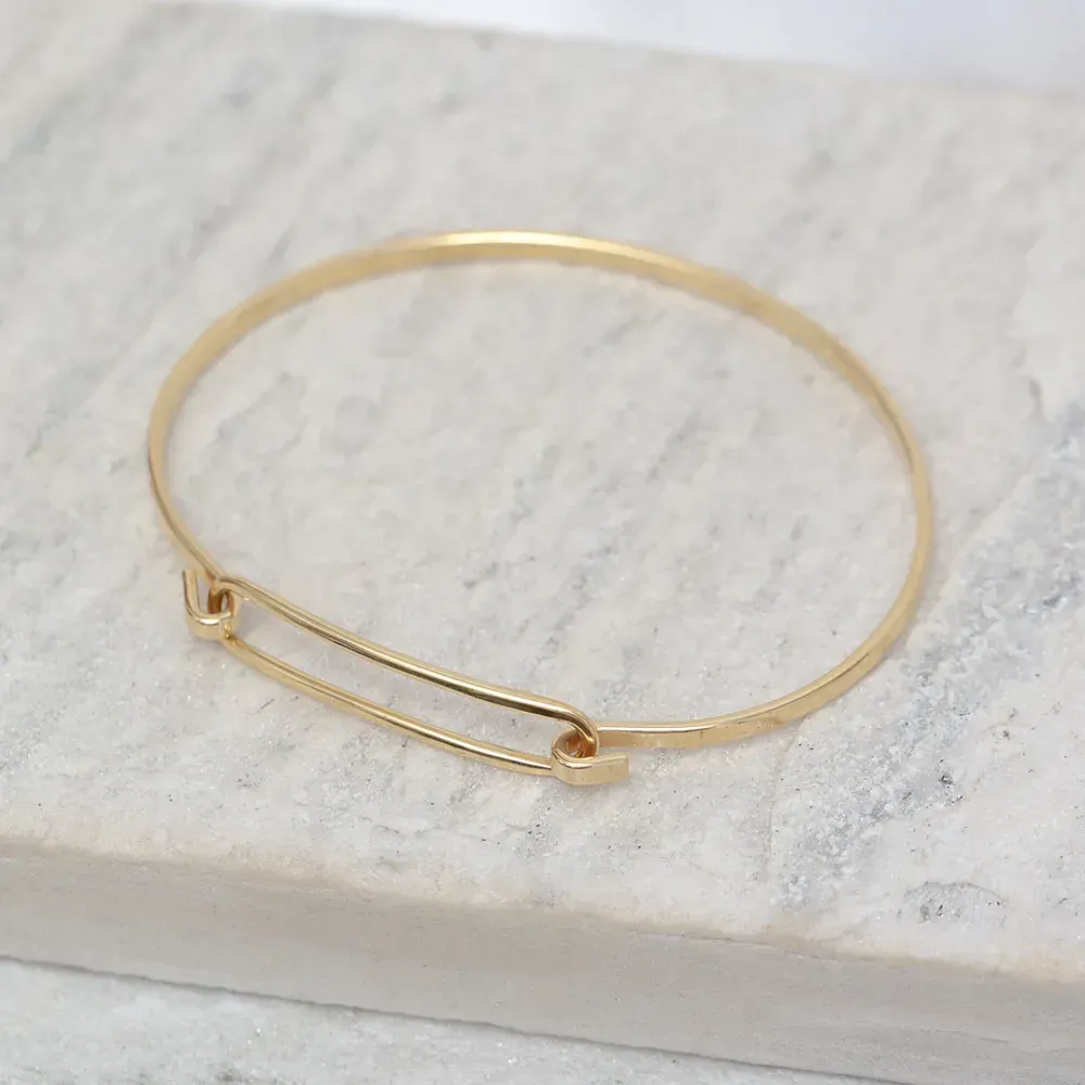 BRACELETE PERSONALIZÁVEL LISO M BANHO OURO 18K