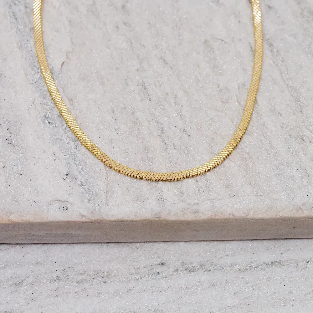 CHOKER LAMINADA BANHO OURO 18K