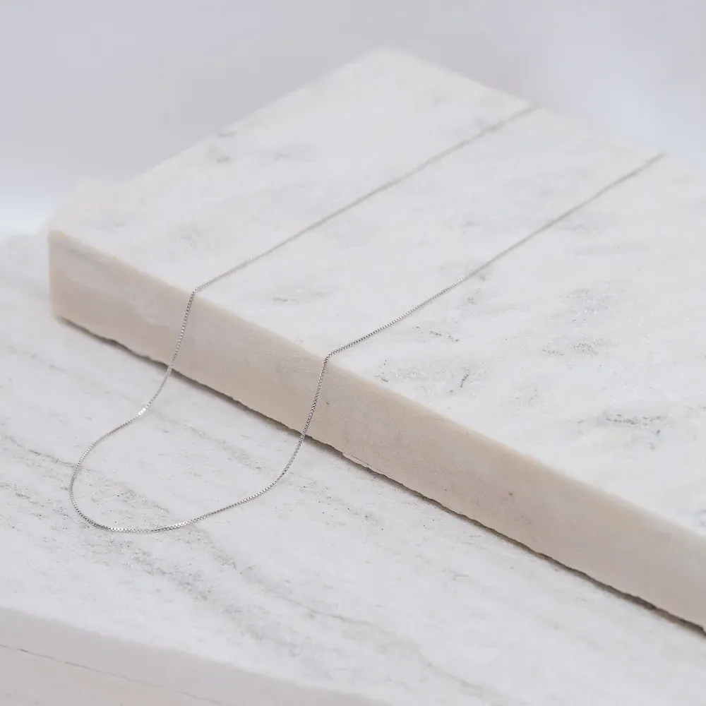 CORRENTE VENEZIANA BANHO RÓDIO BRANCO