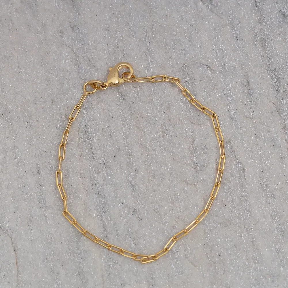 PULSEIRA INFANTIL MASCULINA ELOS CARTIER BANHO OURO 18K