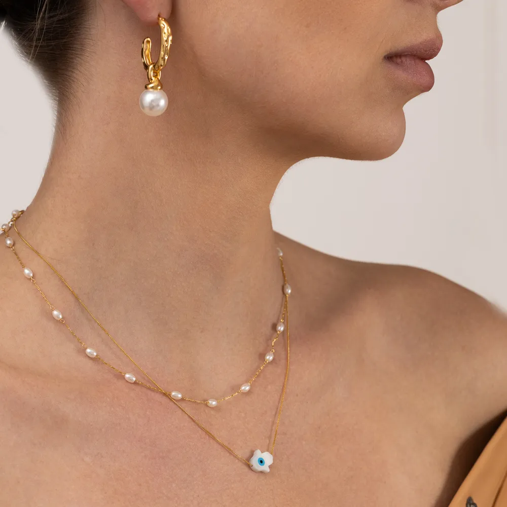 COLAR MÃO DE FÁTIMA BANHO OURO 18K