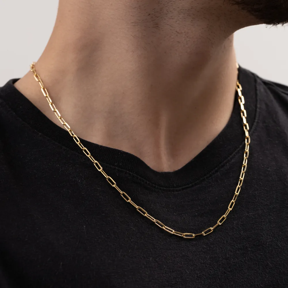 CORRENTE MASCULINA ELOS CARTIER DIAMANTADO BANHO OURO 18K