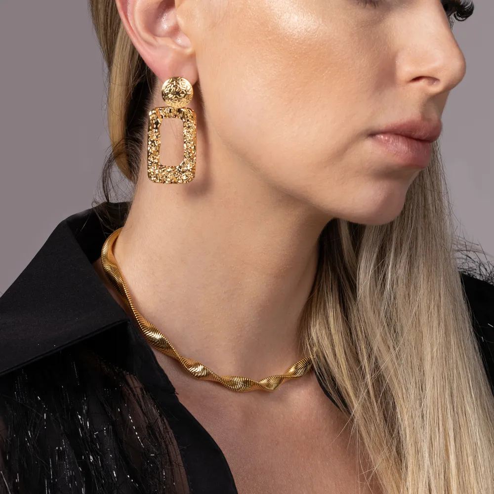COLAR MALHA ALEMÃ G BANHO OURO 18K