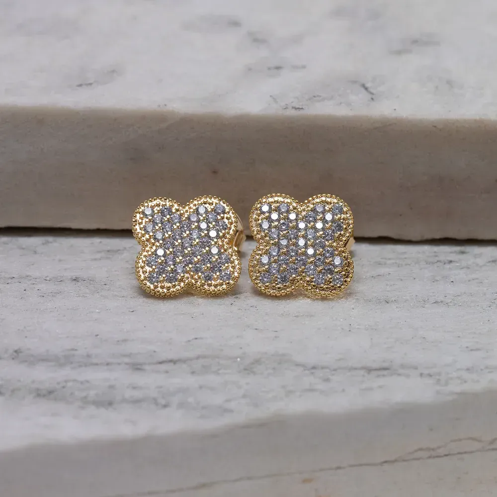 BRINCO VIRGINIA CRAVEJADO COM ZIRCÔNIAS BANHO OURO 18K