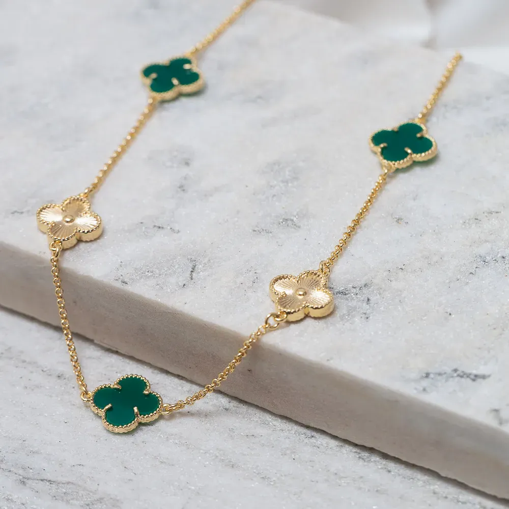 CHOKER VIRGINIA PEDRA VERDE E ZIRCÔNIA CRISTAL BANHO OURO 18K