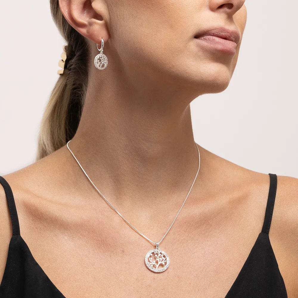 CONJUNTO ÁRVORE DA VIDA BANHO PRATA