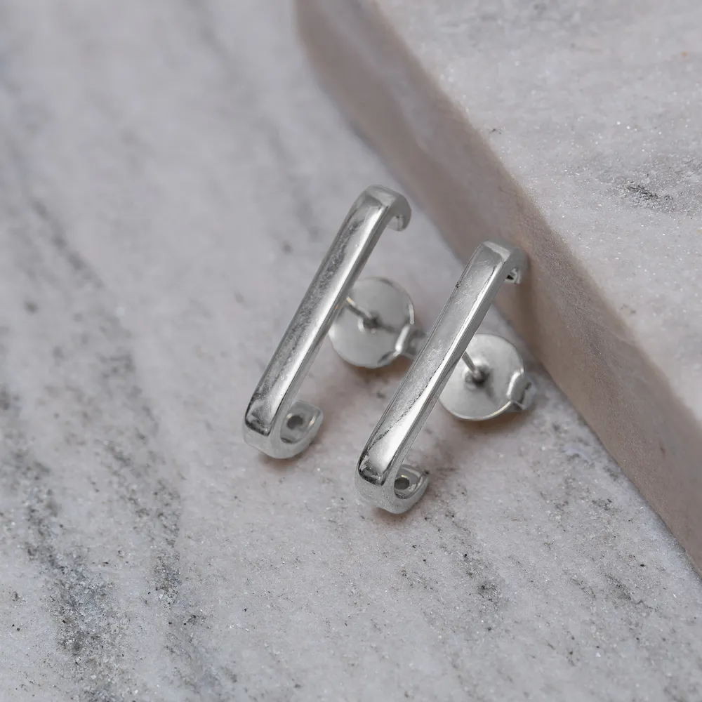 BRINCO EAR CUFF LISO BANHO PRATA