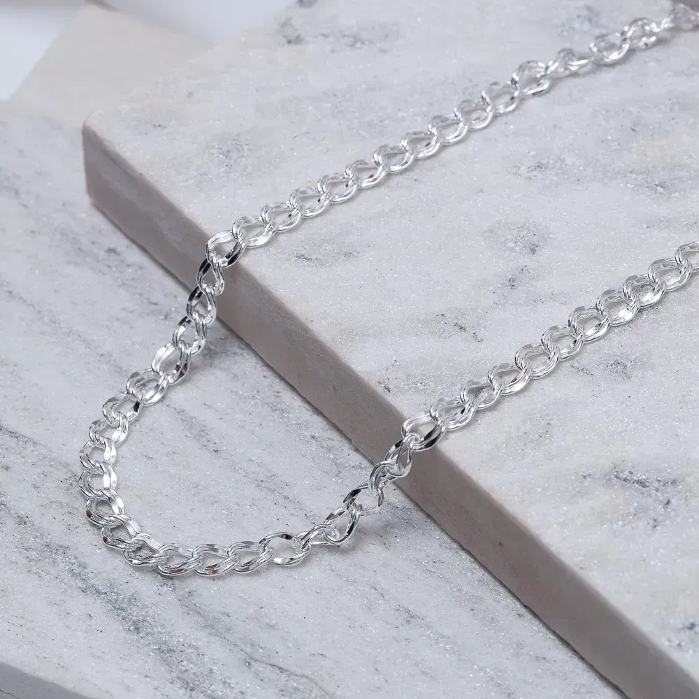 CHOKER ELOS DUPLOS BANHO PRATA