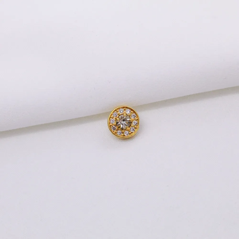 PINGENTE REDONDO EM ZIRCÔNIA BANHO OURO 18K