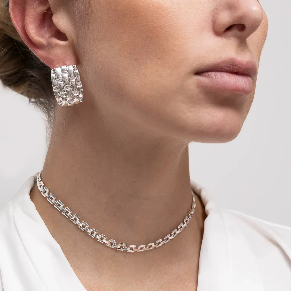 CHOKER SQUARE BANHO PRATA