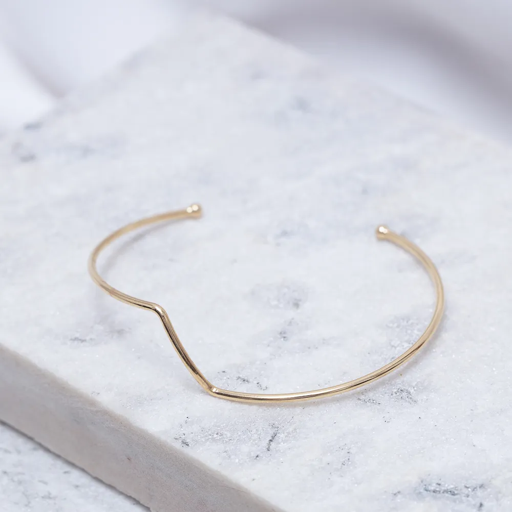 BRACELETE LISO FINO BANHO OURO 18K