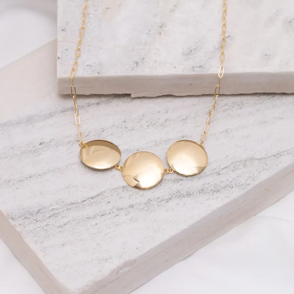CHOKER CARTIER COM BOLAS LISAS BANHO OURO 18K