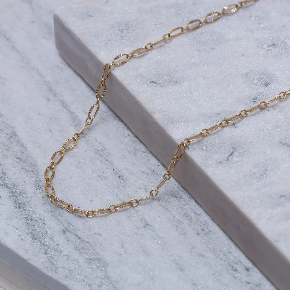 CHOKER ELOS RISCADOS BANHO OURO 18K