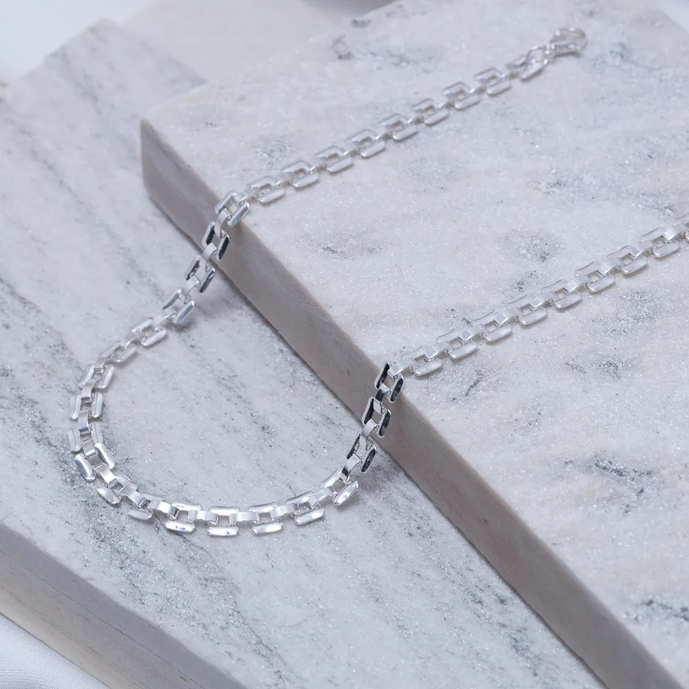 CHOKER SQUARE BANHO PRATA