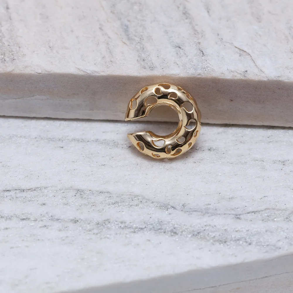 BRINCO FAKE ARGOLA VAZADO BANHO OURO 18K