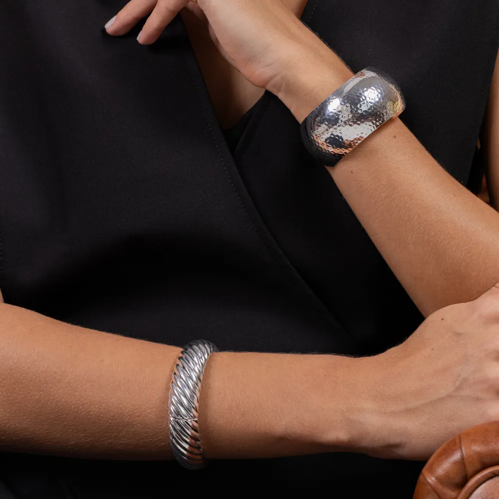 BRACELETE CARACOL LISO BANHO PRATA