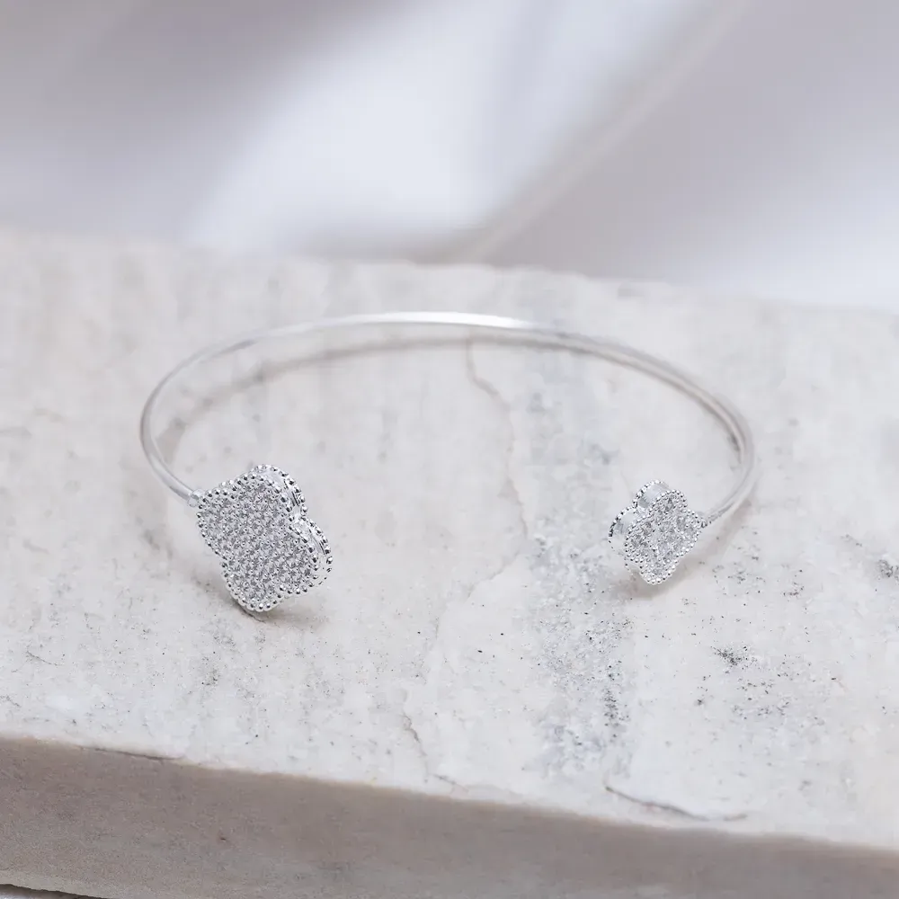 BRACELETE VIRGINIA DUPLO CRAVEJADO BANHO PRATA