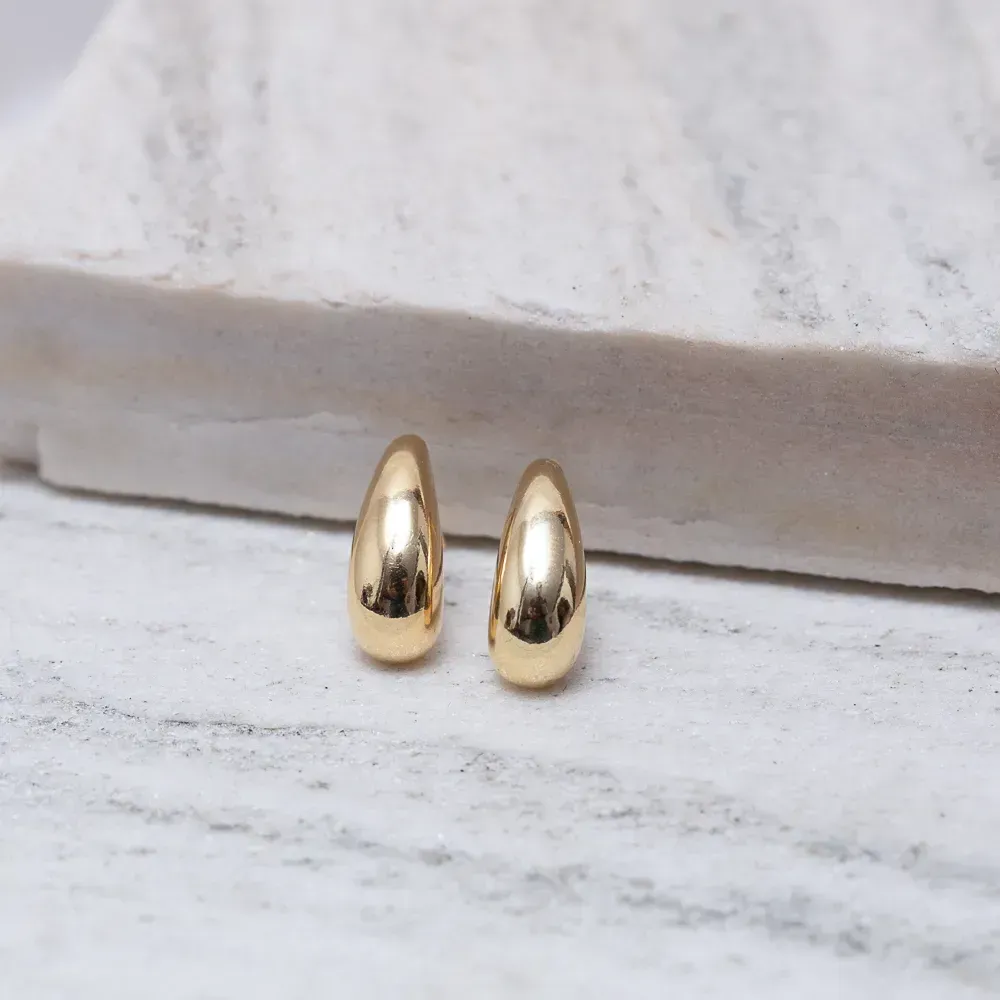 BRINCO GOTINHA P LISA BANHO OURO 18K