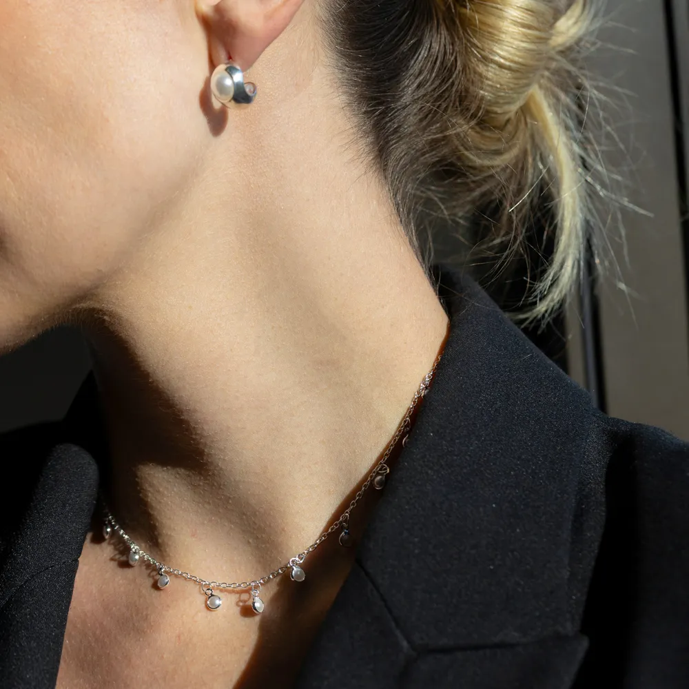 CHOKER PÉROLAS BANHO PRATA