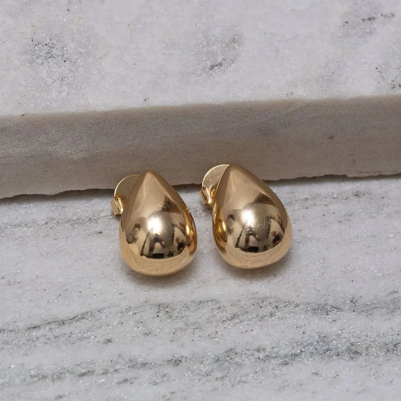 BRINCO GOTA MÉDIA BANHO OURO 18K