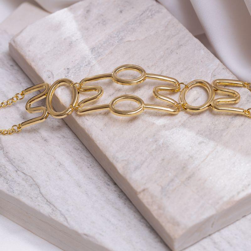 COLAR GARGANTILHA THASSIA NAVES BANHO OURO 18K