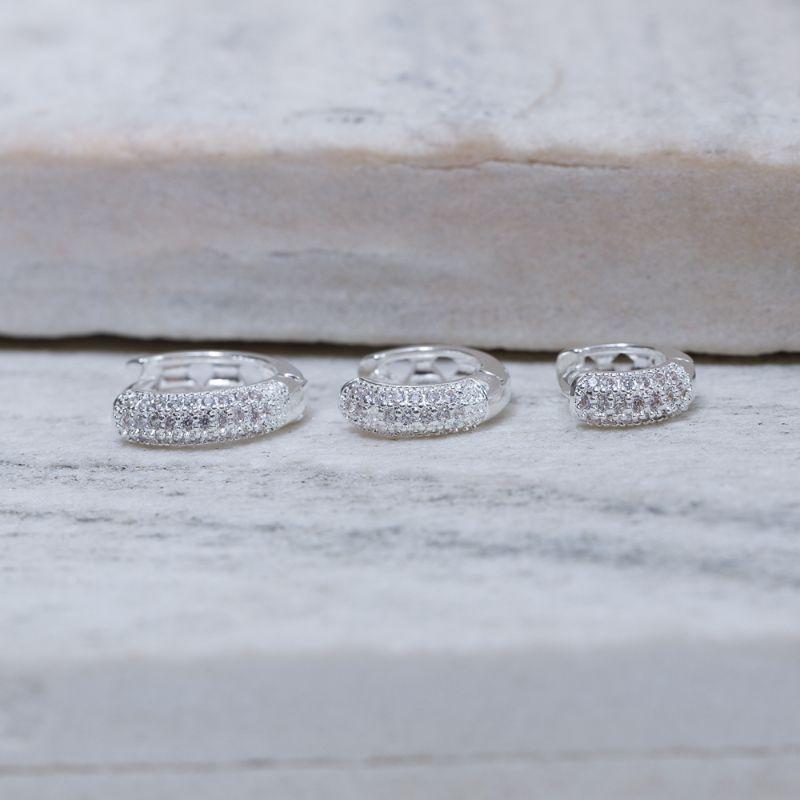 BRINCO ARGOLA TRADICIONAL G CRAVEJADA BANHO PRATA