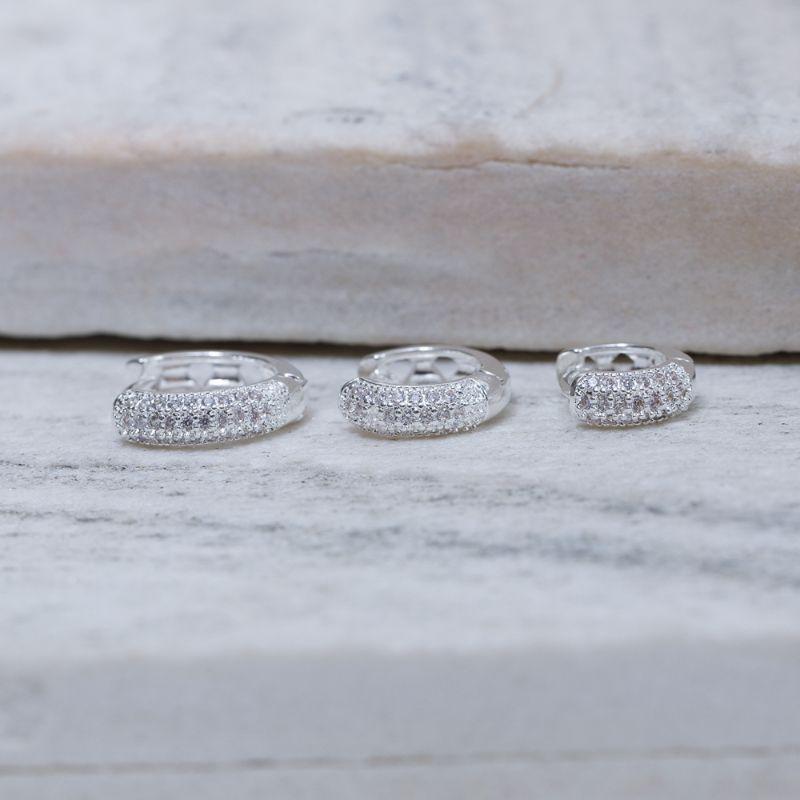 BRINCO ARGOLA TRADICIONAL M CRAVEJADA BANHO PRATA