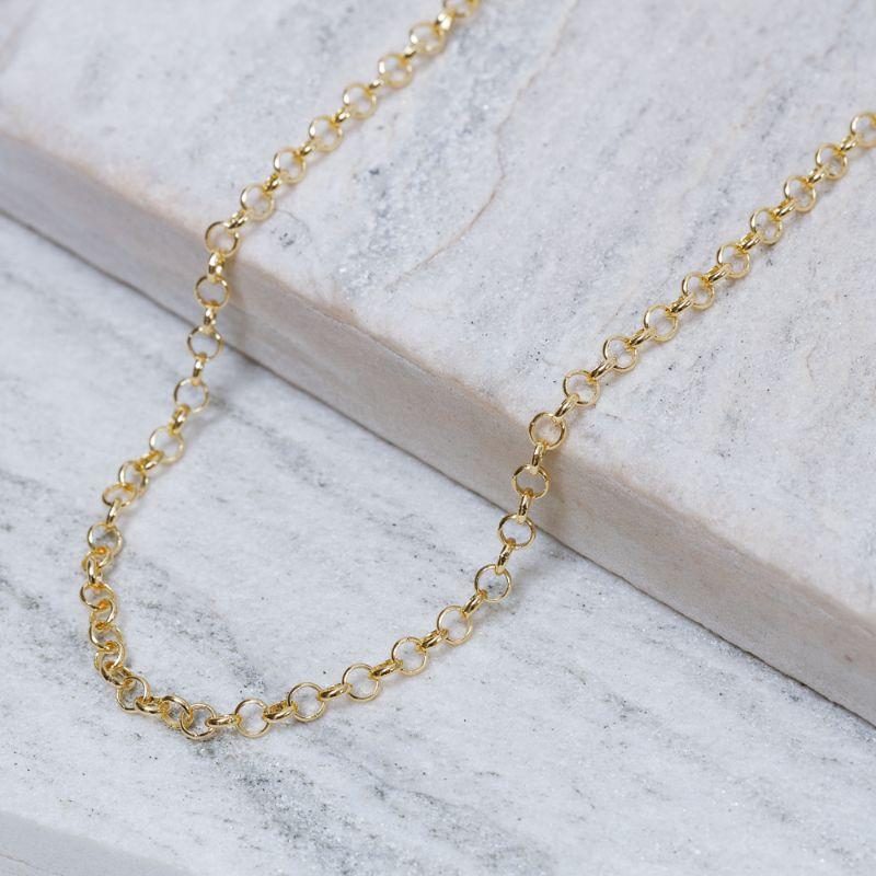 CORRENTE ELO PORTUGUÊS P 4MM BANHO OURO 18K