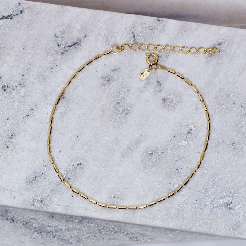 TORNOZELEIRA PALITO BANHO OURO 18K