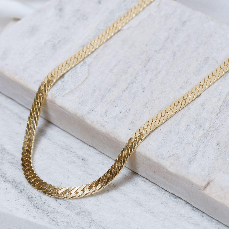 CHOKER ELOS GRUMET ESPELHADO BANHO OURO 18K