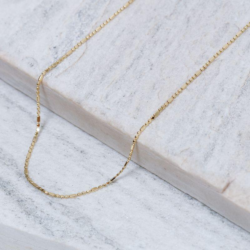 COLAR LONGO ELOS DUPLOS ESPELHADO BANHO OURO 18K