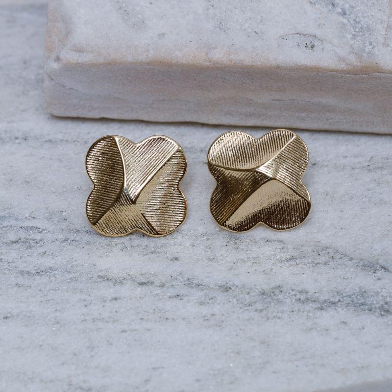 BRINCO FLOR DE CLÍVIA BANHO OURO 18K