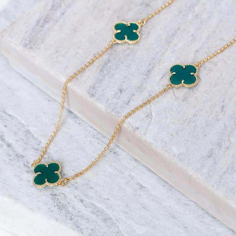 CHOKER VIRGINIA VERDE BANHO OURO 18K