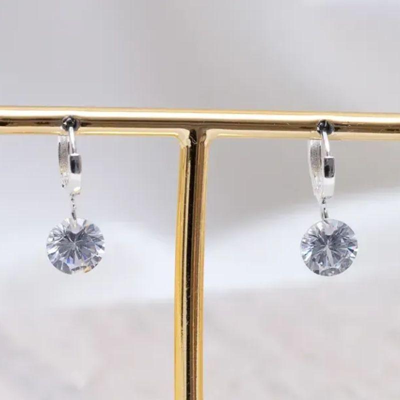 BRINCO ARGOLINHA PONTO DE LUZ BANHO PRATA