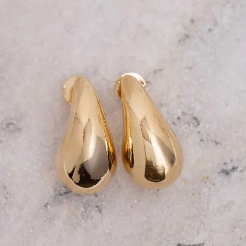 BRINCO GOTA OCA G LISA BANHO OURO 18K