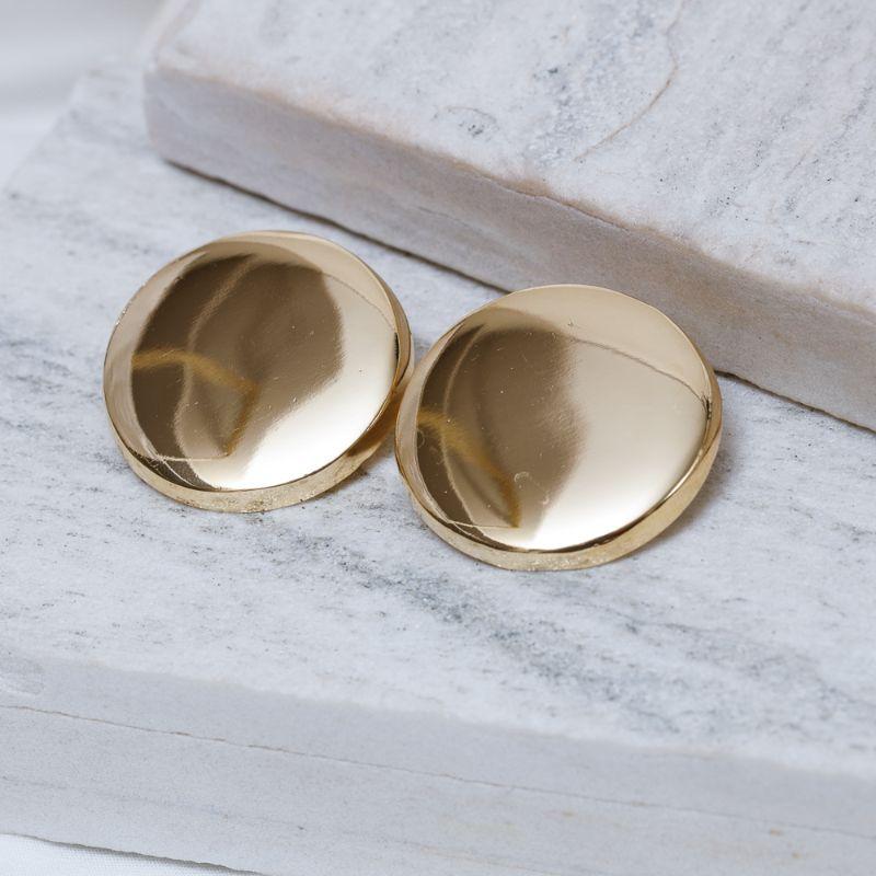 BRINCO GRANDE REDONDO BANHO OURO 18K