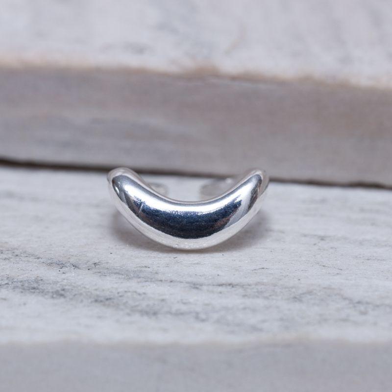 ANEL ORGÂNICO LISO COM REGULAGEM BANHO PRATA