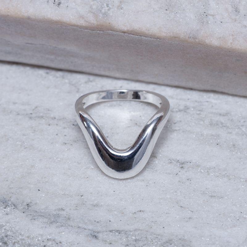 ANEL PONTE AGUDO LISO BANHO PRATA