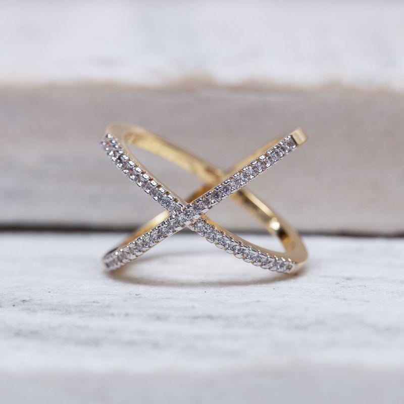 ANEL X COM CANETA RÓDIO BRANCO BANHO OURO 18K