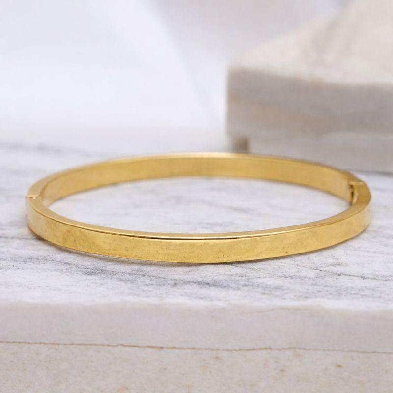 BRACELETE MINIMALISTA LISO BANHO OURO 18K