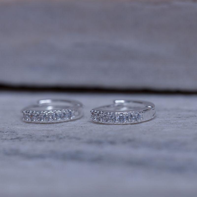 BRINCO ARGOLA P FINA CRAVEJADA BANHO PRATA