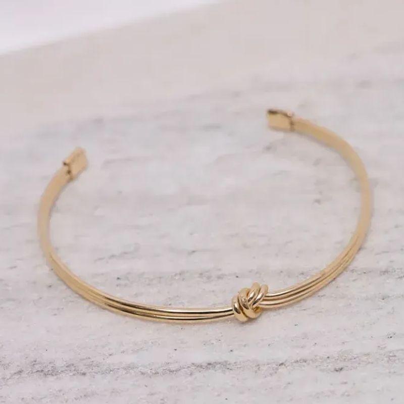 BRACELETE NÓ BANHO OURO 18K