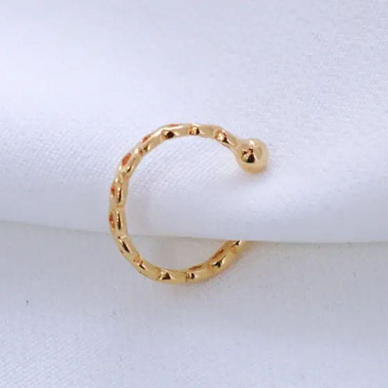 BRINCO FAKE ARGOLA TRABALHADA P BANHO OURO 18K