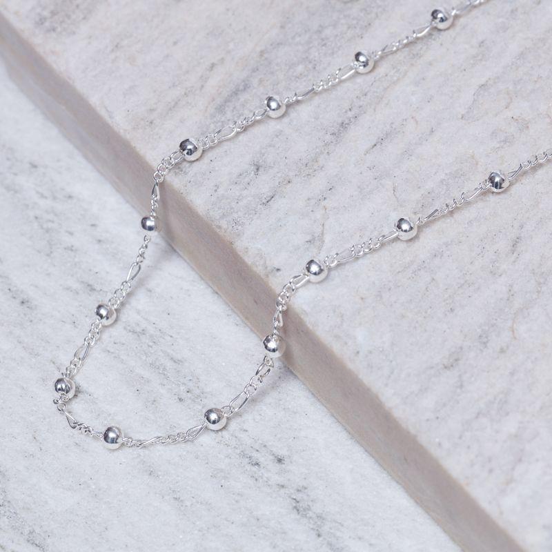 CHOKER BOLINHAS LISAS M BANHO PRATA