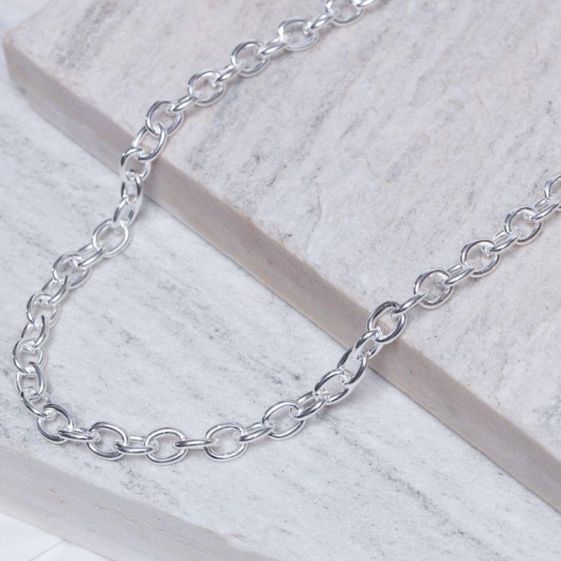 CHOKER ELO CARTIER OVAL BANHO PRATA