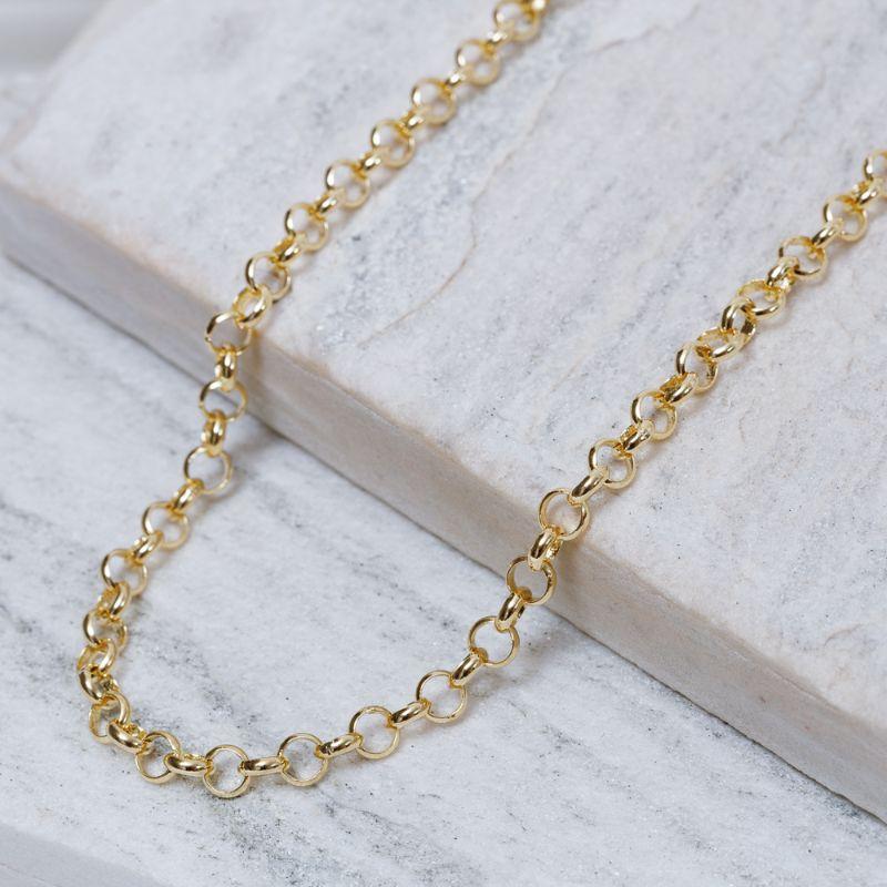 CORRENTE ELO PORTUGUÊS M 6MM BANHO OURO 18K