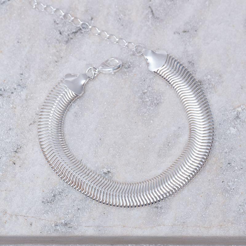 PULSEIRA FIO ALEMÃO GG BANHO PRATA