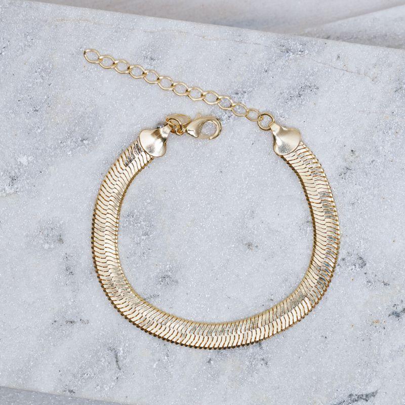 PULSEIRA FITA ESPELHADA G BANHO OURO 18K