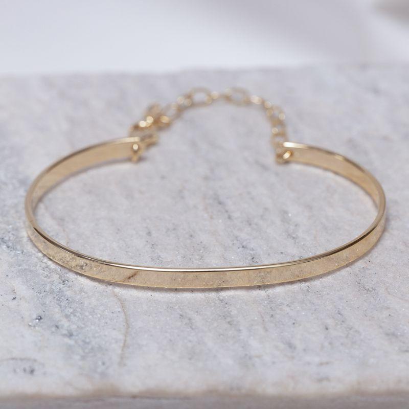 BRACELETE DELICADO LISO BANHO OURO 18K